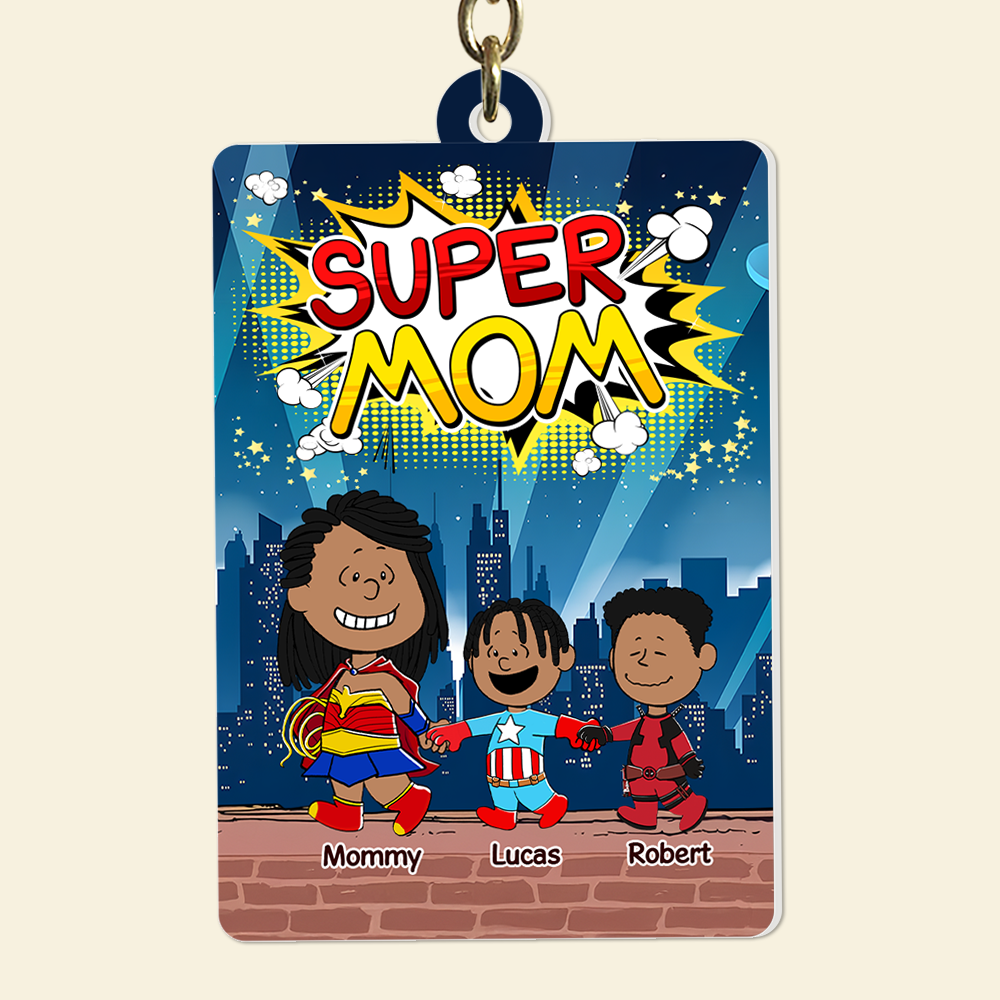 Personalized Gifts For Mom Keychain 03topu200325pa Super Mom-Homacus