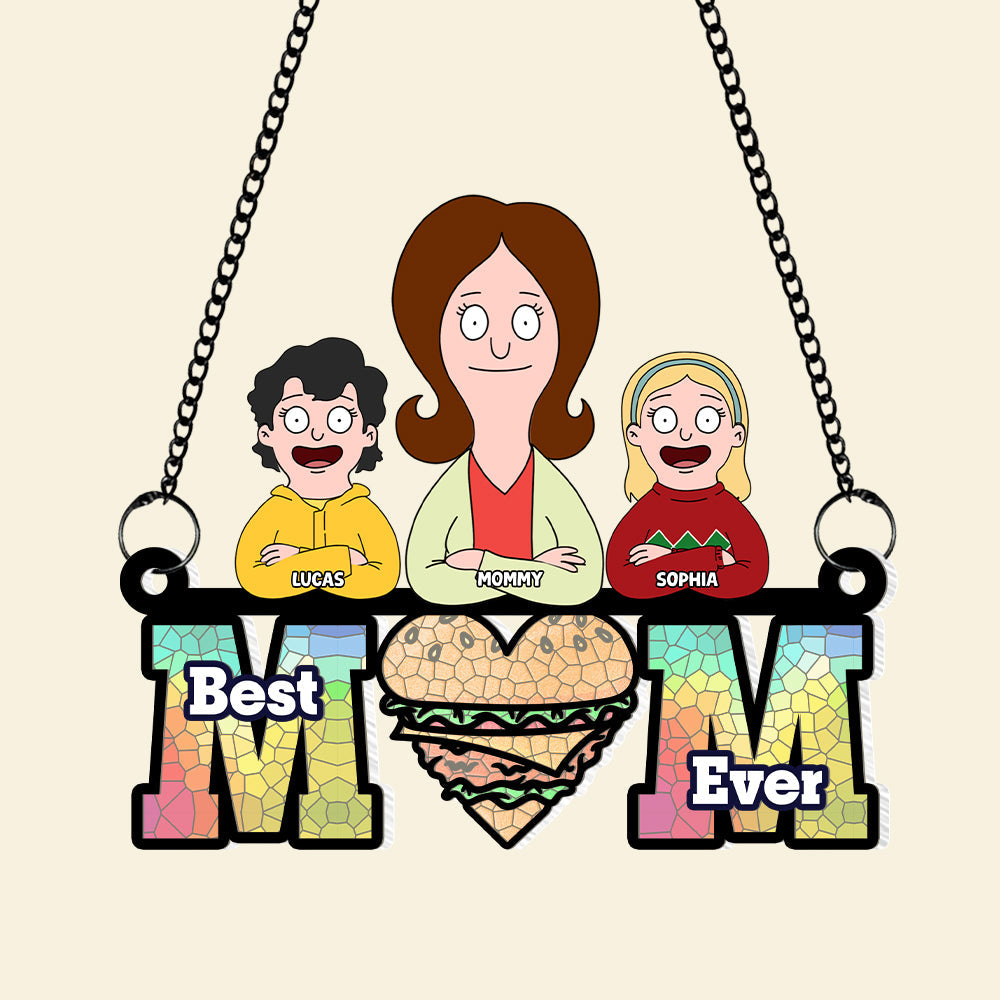 Personalized Gifts For Mom Suncatcher Ornament 04ohtn120225hg Best Mom Ever-Homacus