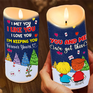 Personalized Gifts For Couples Holding Hands LED Candle 05KALU021224HG-Homacus