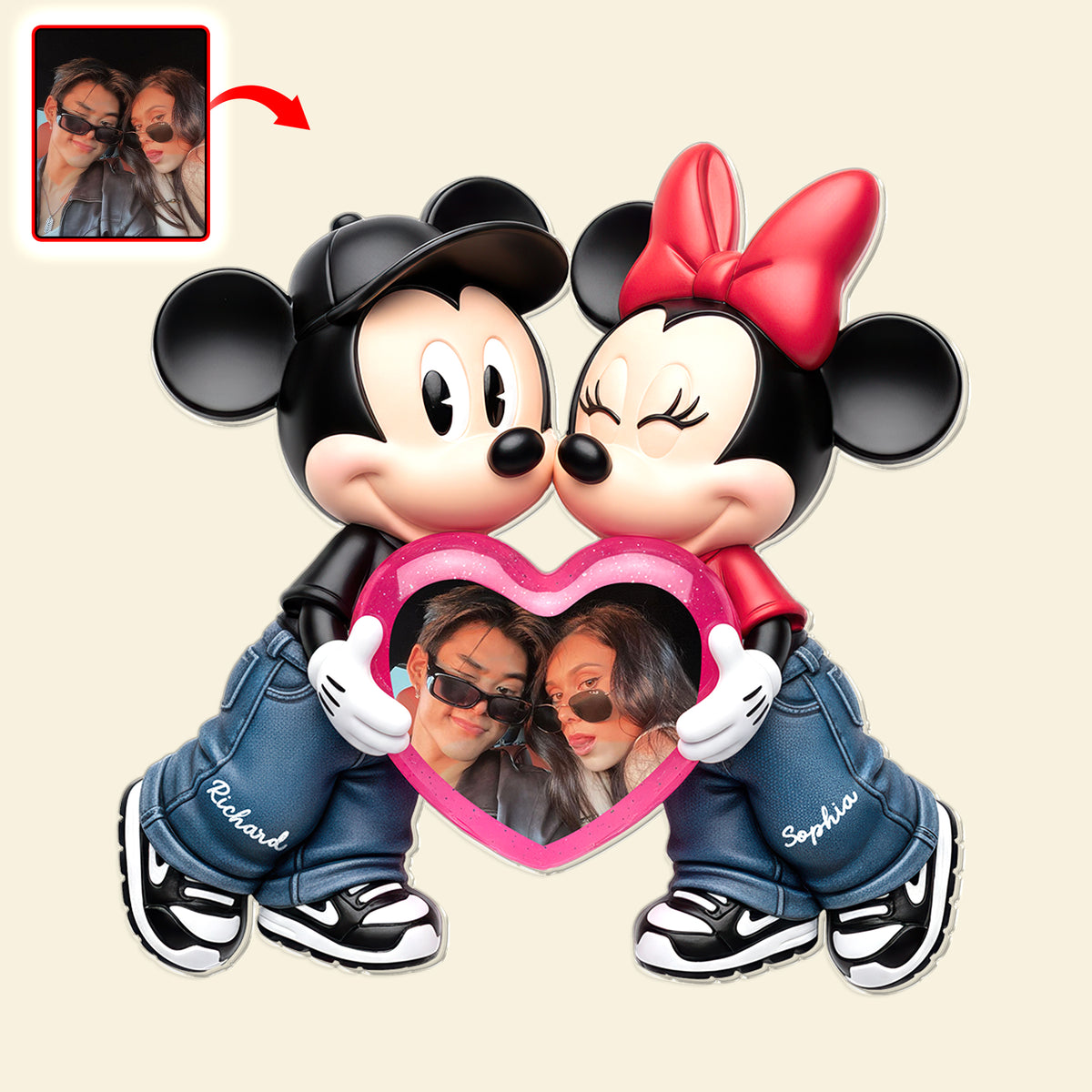 Romantic Couple Fridge Magnet - Custom Photo Gifts For Couples 05PGQN241125-Homacus