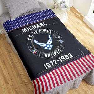 Personalized Gifts For Veteran Blanket, Custom Service Status And Details 07qhqn011124-Homacus