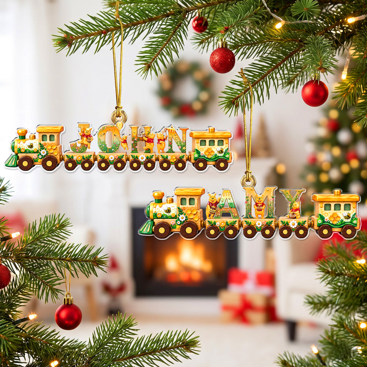 Cute Alphabet Train Christmas Acrylic Ornament - Personalized Christmas Gifts 07naqn150926