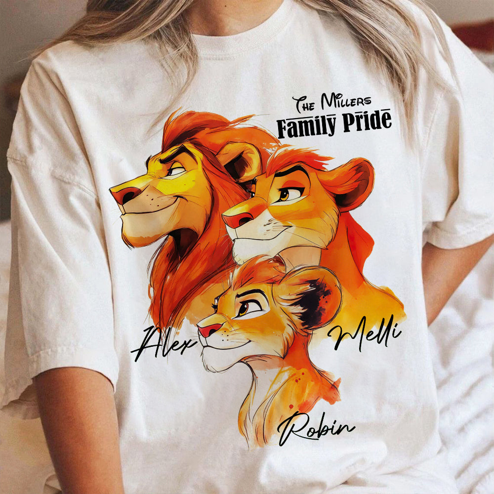 Personalized Gifts For Family Shirt, Lion Family Pride 02qhdt140325-Homacus