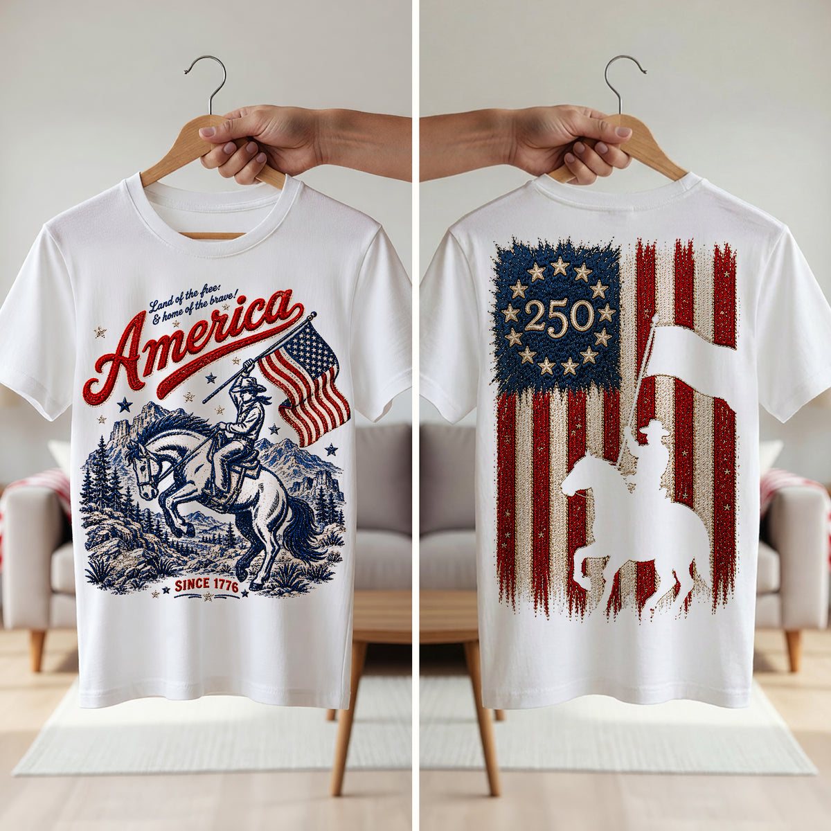Land Of The Free - Celebrated America 250th Anniversary Shirt - Personalized Gifts For Patriots 05paqn280526