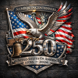 250th America Anniversary Cut Metal Sign - Gifts For Patriots 03hulu280126-Homacus