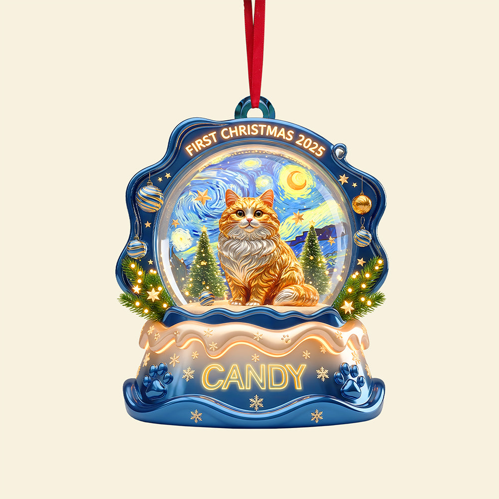 Slay Cat Christmas Ornament Personalized Gifts For Cat Lovers 04TGTA230825-Homacus