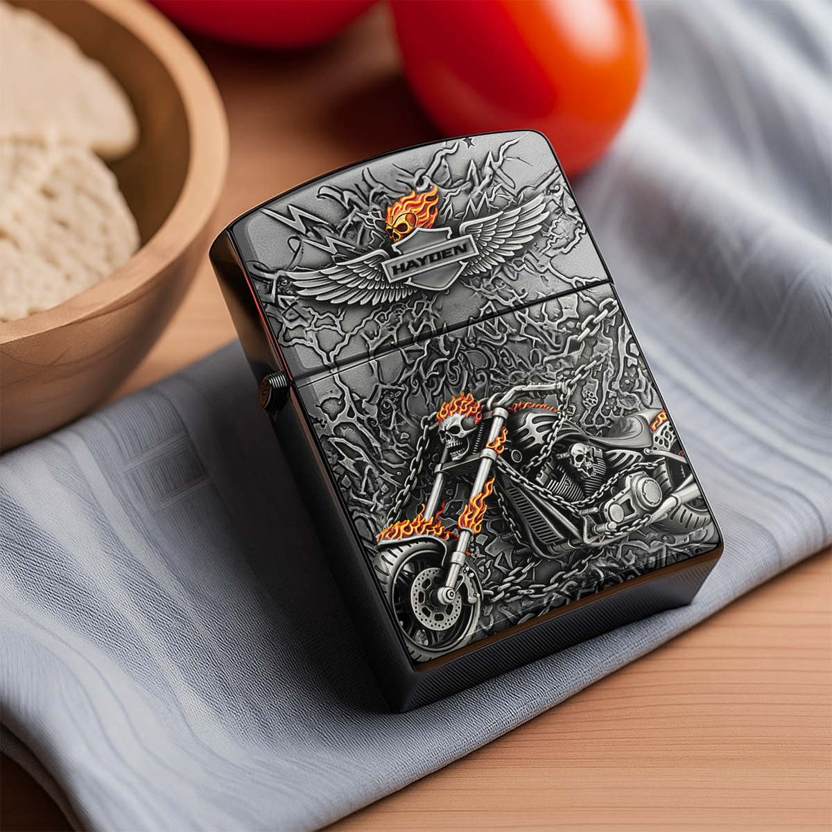 Demon Motorcycle Lighter - Personalized Gifts For Biker-Homacus
