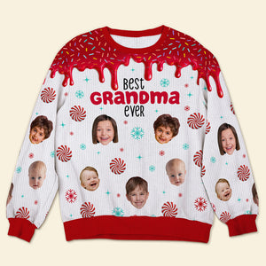 Custom Photo Gift for Grandma, Best Grandma Ever Sweatshirt 02TOQN051024-Homacus