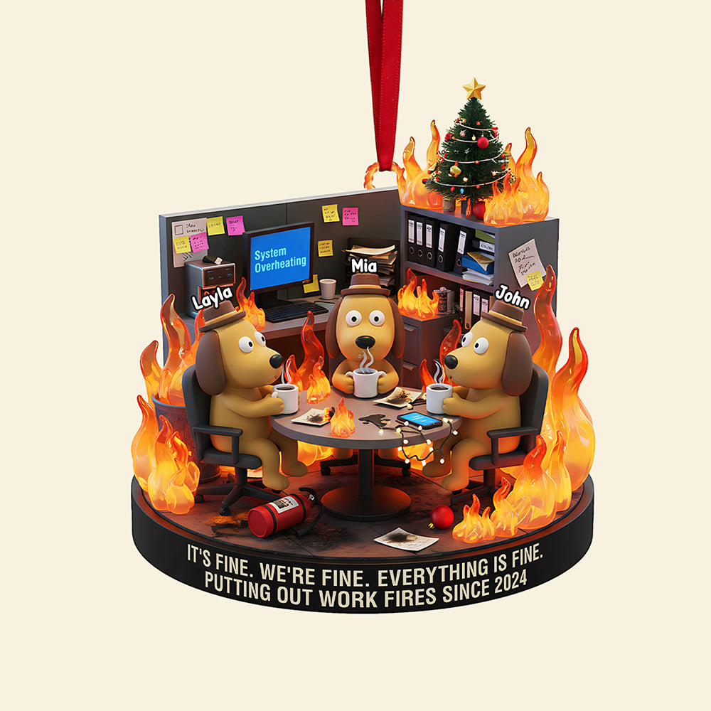 Personalized Gifts For Christmas, Coworker Dog Meme Acrylic Ornament 01nata101025-Homacus