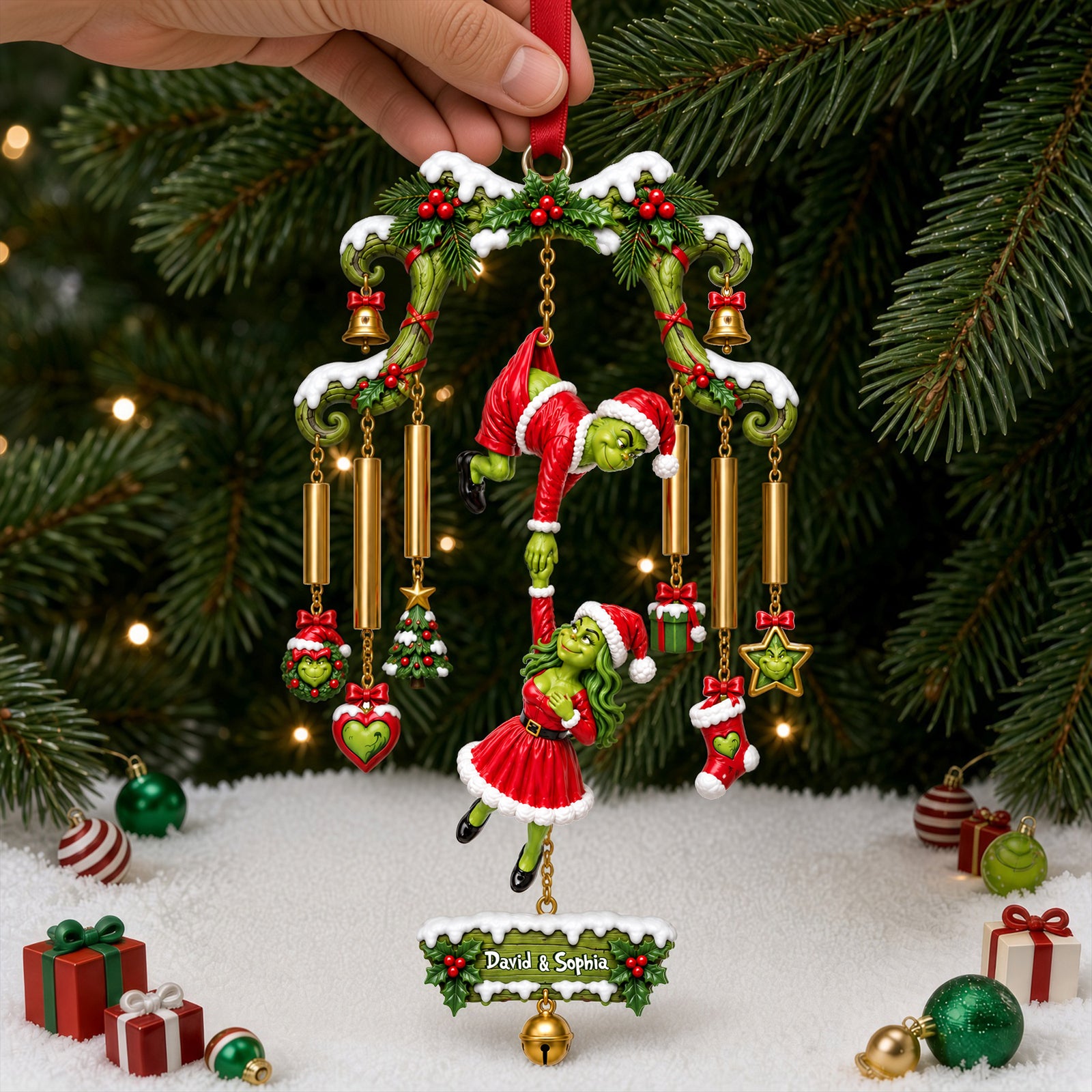 Naughty Couple Christmas Ornament - Personalized Gifts For Couple 02ohlu120926-Homacus