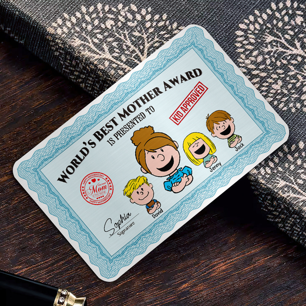 Personalized Gifts For Mom Aluminum Wallet Card 03katn140124hh World's Best Mother-Homacus