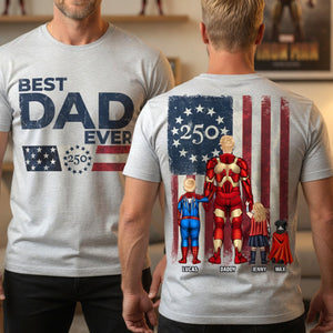 Powerful Dad And Kids Shirt - Personalized Gifts For Father's Day Shirt 01NATN300426PA-Homacus