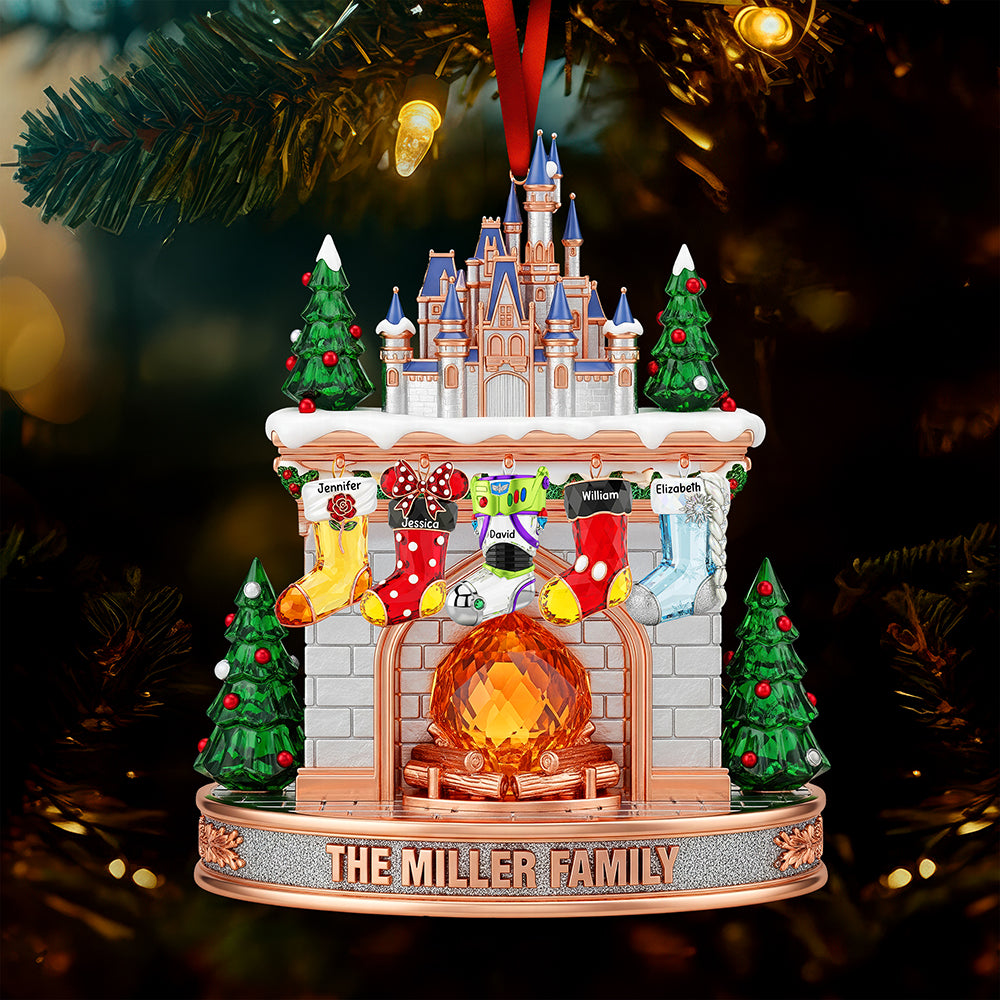Stocking Fireplace Christmas Ornament - Personalized Gifts For Family 02naqn200925-Homacus