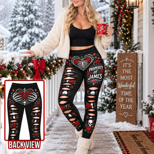 Naughty Skull Roses Women Leggings - Personalized Gifts For Her 03naqn110926