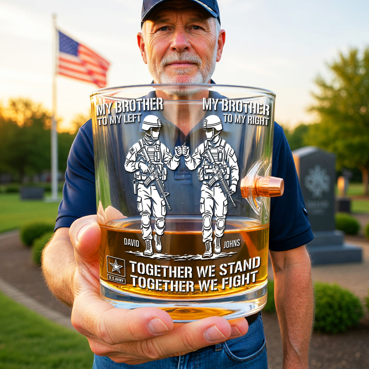 Ultimate Military Brothers Bullet Glass - Personalized Gifts For Brothers 02huqn060626