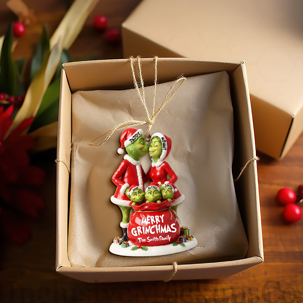 Festive Family Love Ornament - Personalized Christmas Gift For Family 02NALU150925-Homacus