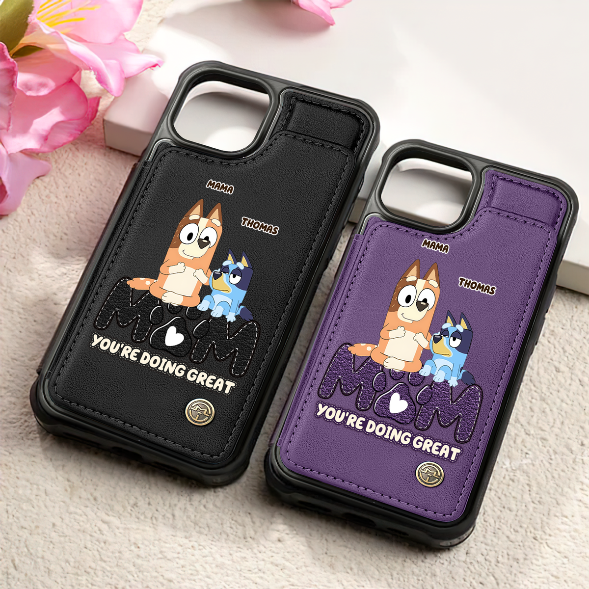 Personalized Gifts For Mom Leather Flip Wallet Phone Case 02ohpu250225-Homacus