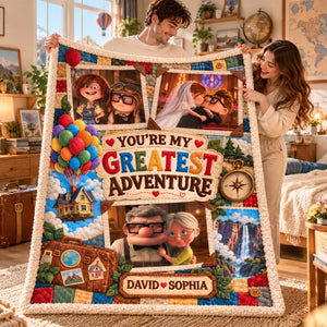 You're My Greatest Adventure Blanket - Personalized Gifts For Couple 07halu081026-Homacus