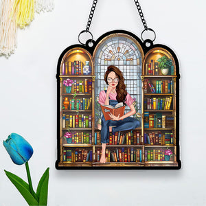 Personalized Gifts For Book Lover Suncatcher Ornament 02HUMH310724TM-Homacus