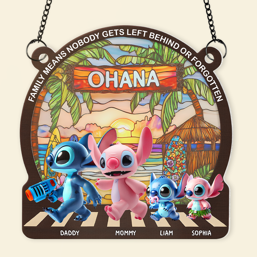 Family Window Hanging Suncatcher Ornament Personalized Gifts For Family 02tgpu230525-Homacus