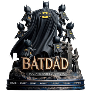 Shadow Dad And Kids Acrylic Plaque - Personalized Gifts For Dads 05ohqn160526-Homacus