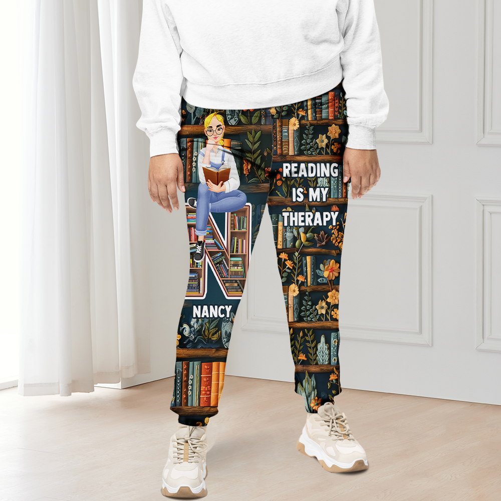 Personalized Gifts For Book Lovers 3D Sweatpants 06kapu130225pa Reading Therapy-Homacus