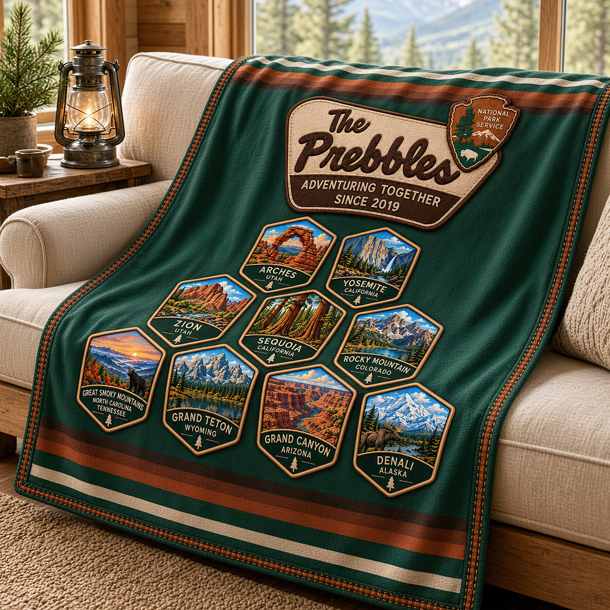 Custom National Park Blanket – Personalized Gift For Outdoor Families & Couples 02NADT081026-Homacus