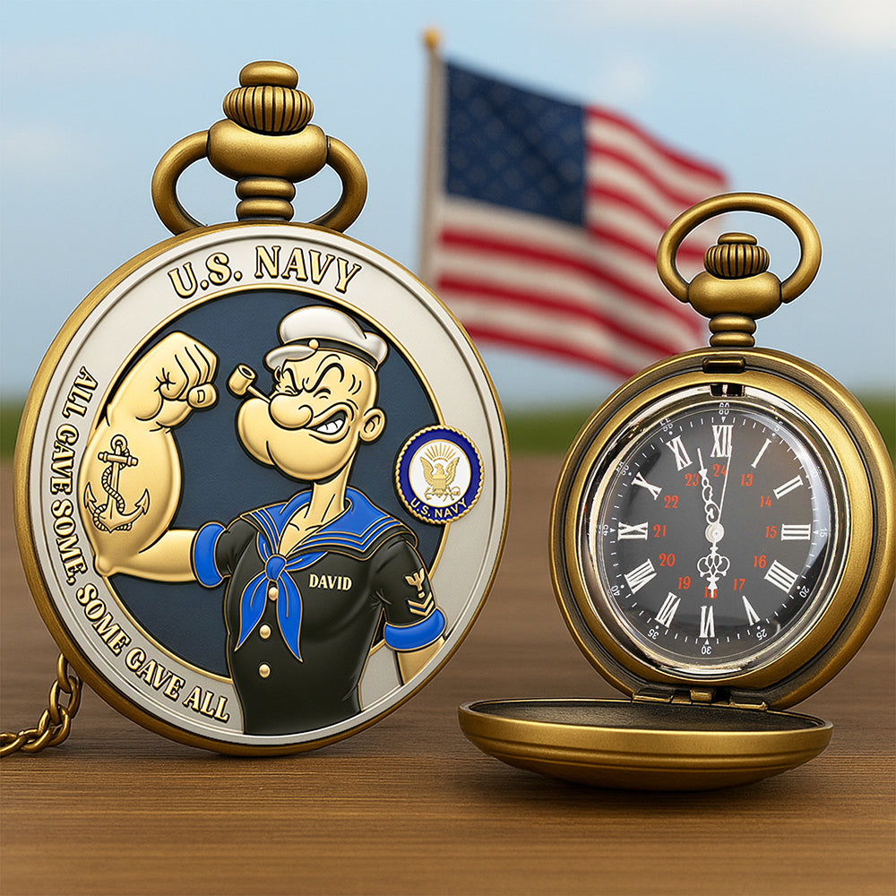 Service Remembered Pocket Watch Personalized Gifts For Veteran 04NAQN190625-Homacus