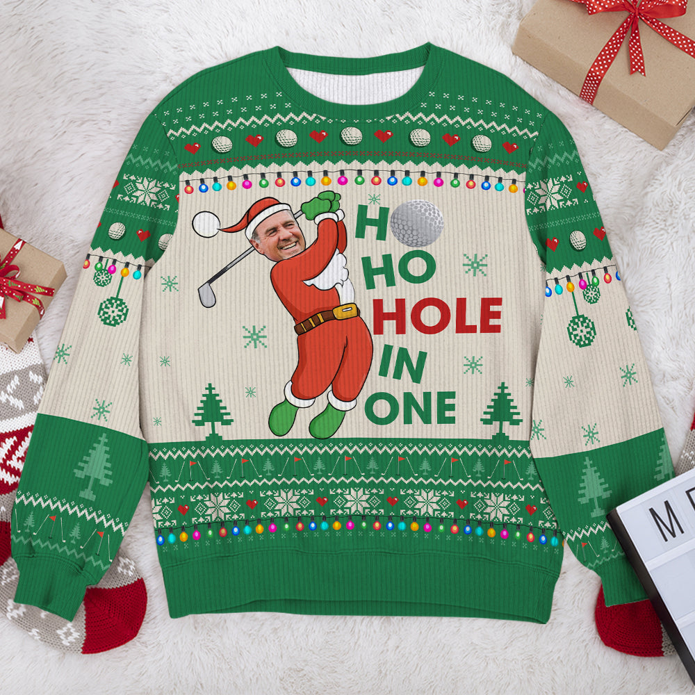 Custom Photo Christmas Gifts For Golf Player Ugly Sweater 07ACQN021024-Homacus