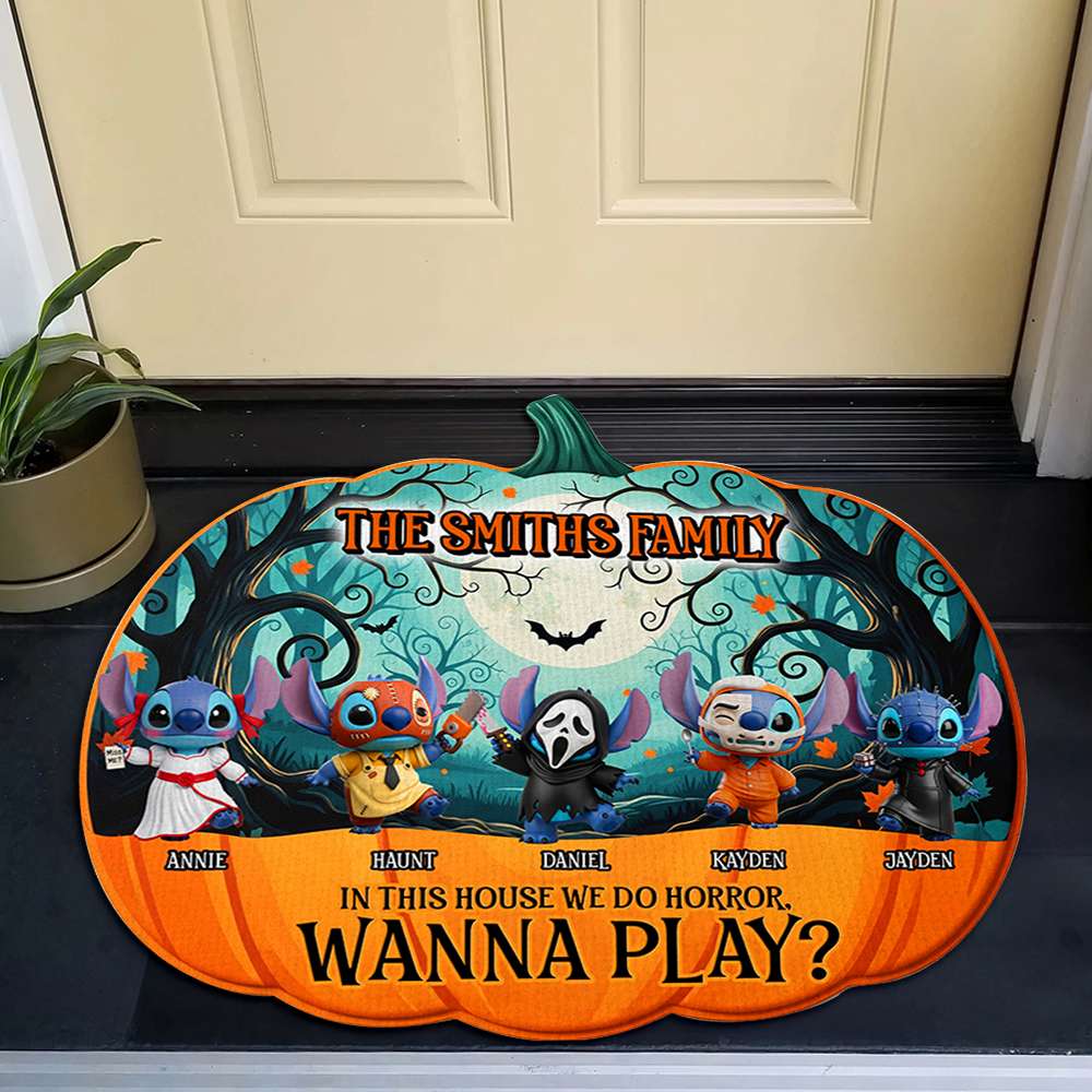 Cute Pumpkin Family Doormat - Personalized Gifts For Family 08PGLU080825-Homacus