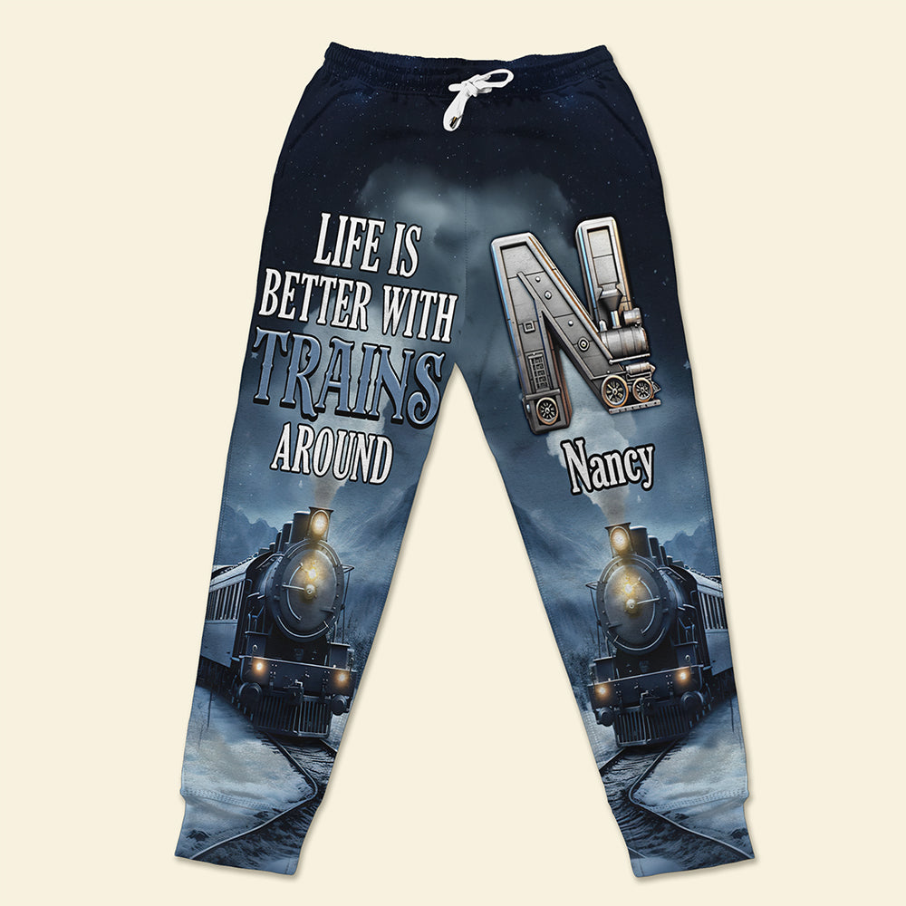 Train Life - Custom Alphabet Letter Sweatpants 05xqqn140225-Homacus