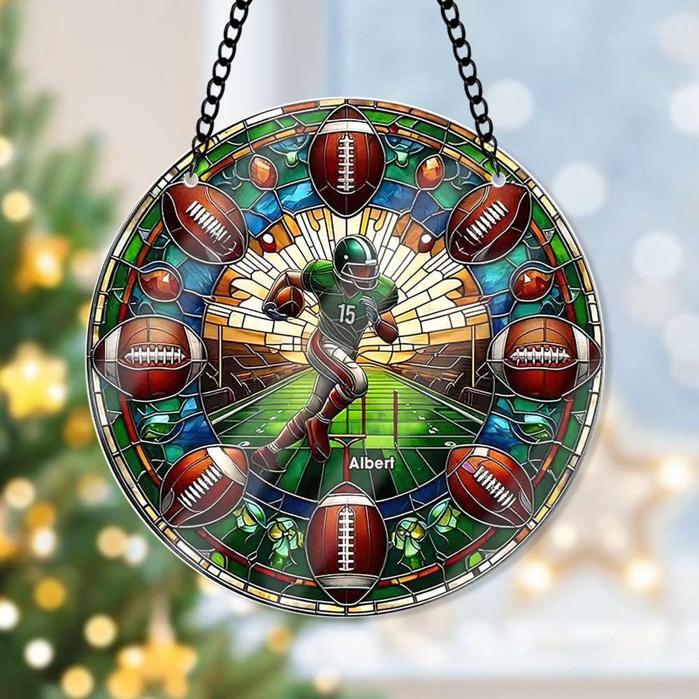 Personalized Gifts For Football Lovers Suncatcher Ornament 104acxx270824-Homacus