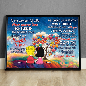 Personalized Gifts For Couple Canvas Print Cartoon Lover 03xqpu061224hg-Homacus