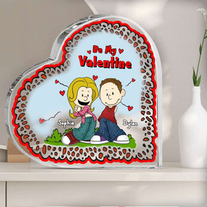 Personalized Gifts For Couples Valentine Heart Plaque Y2K Style Couples 05KALU060125HG-Homacus