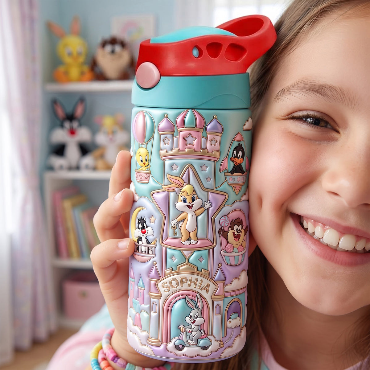 Sweet Bunny Colorful Kid Tumbler - Personalized Gifts For Kids 04HALU290726-Homacus