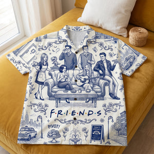 Toile de Jouy Hawaiian Shirt - Personalized Friendship Gift 02pgqn040726