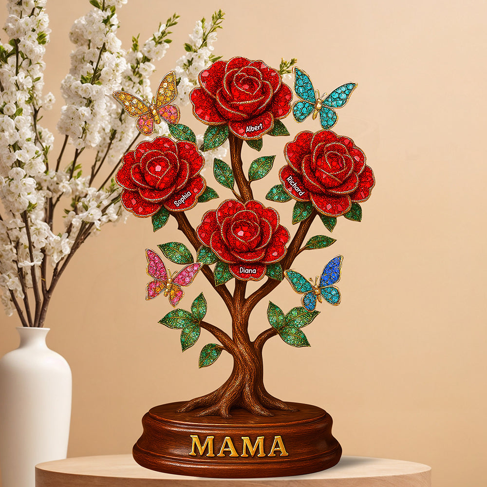 Flower Mom Plaque - Personalized Gifts For Mom 05toqn140425-Homacus