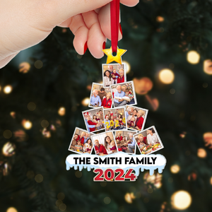 Personalized Gifts For Family, Acrylic Family Photo Christmas Ornament 06HUPU250924-Homacus