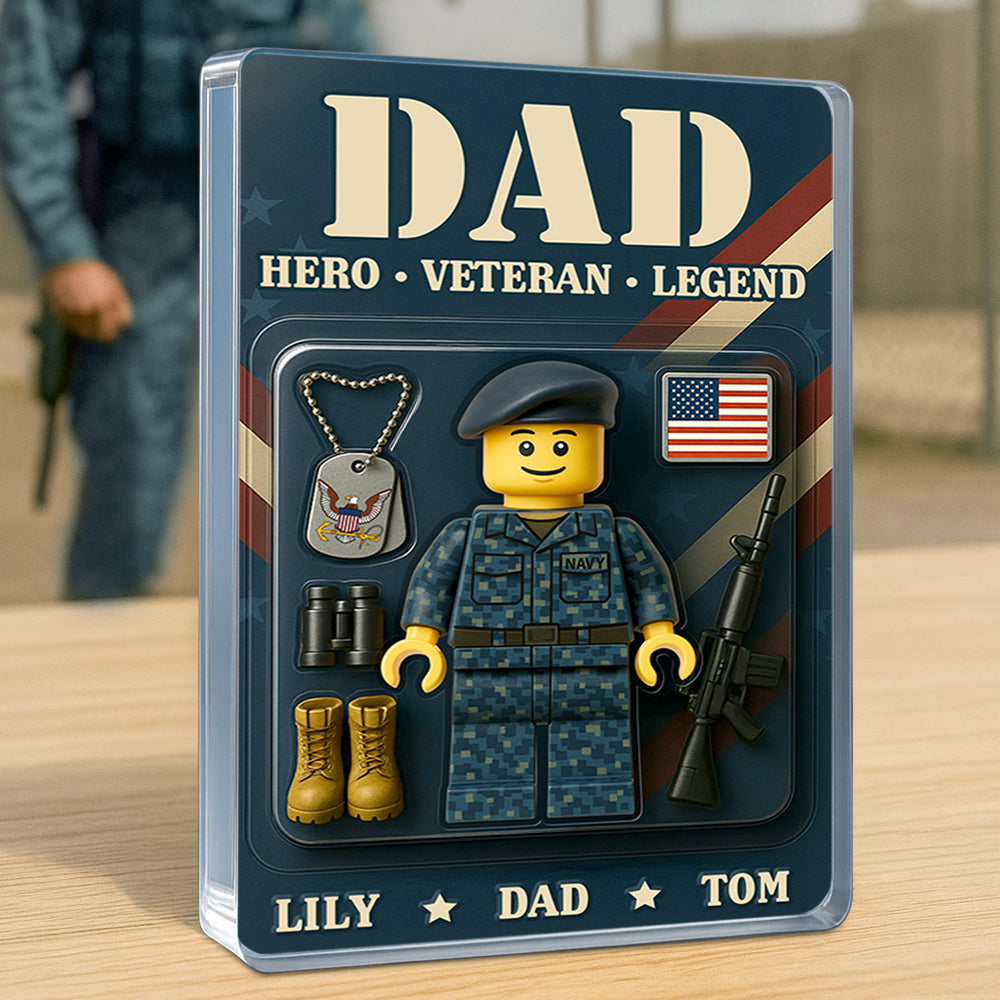 Legend Veteran Dad Acrylic Plaque Personalized Gifts For Dad 03NADT080525-Homacus