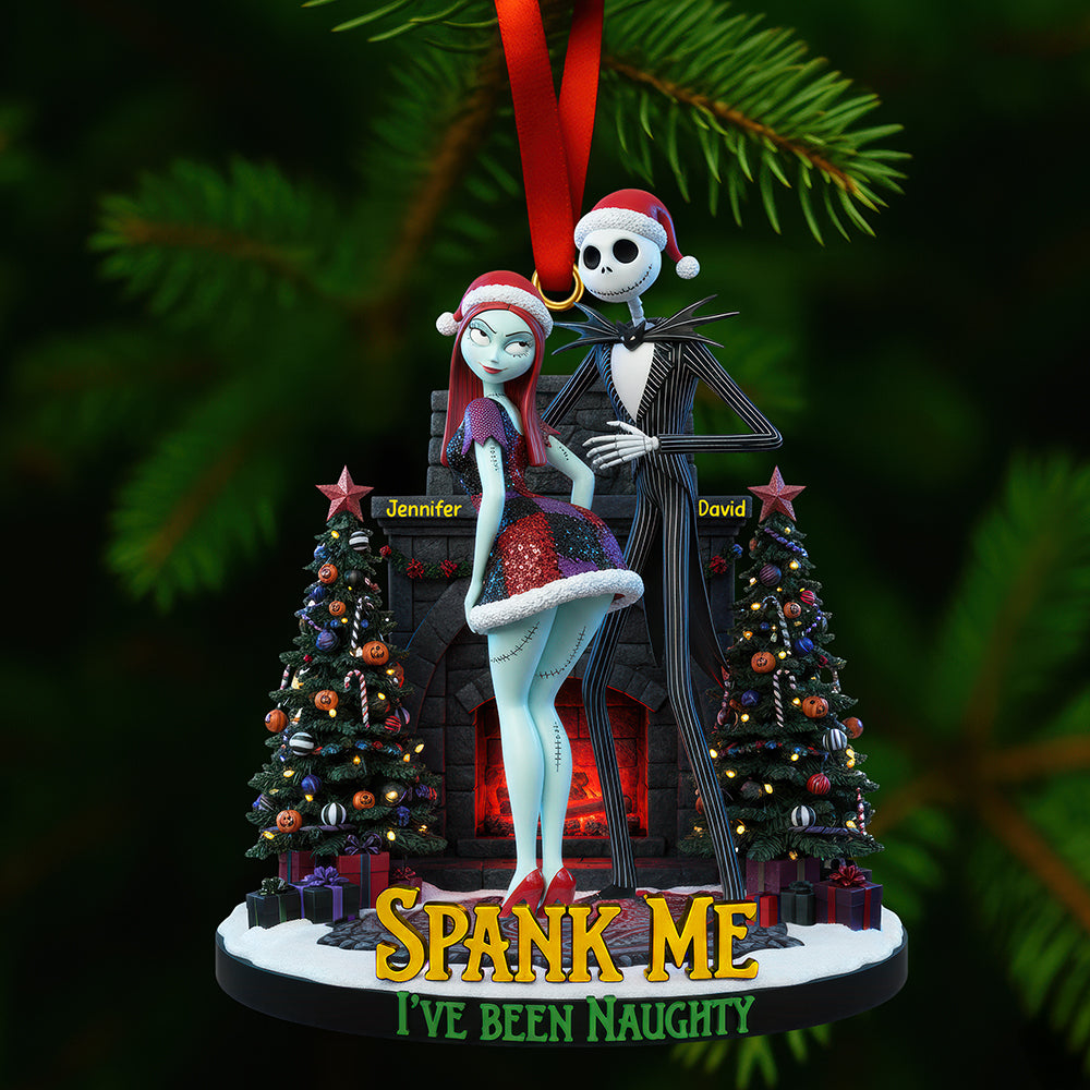 Naughty Couple Christmas Ornament - Personalized Gifts For Couple 02pgqn180925-Homacus