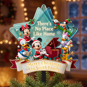 Home Is Where The Heart Is - Personalized Acrylic Christmas Tree Topper 01PATA030826-Homacus