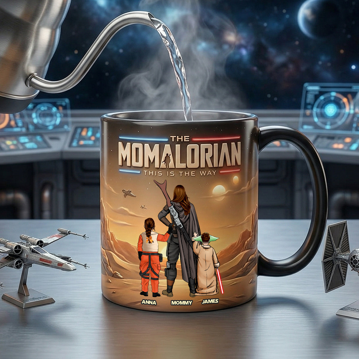 Warrior Mom and Kids Magic Coffee Mug - Personalized Gifts For Mother 01natn090426-Homacus