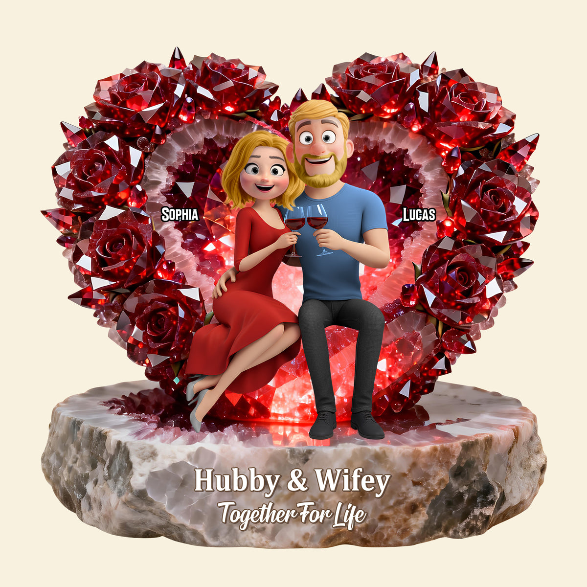 Together For Life Acrylic Plaque - Personalized Gifts For Couples 01natn231225-Homacus