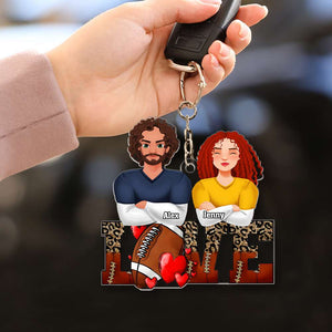 Personalized Gifts For Football Lover Acrylic Keychain Couple Valentine 01XQMH101224HG-Homacus