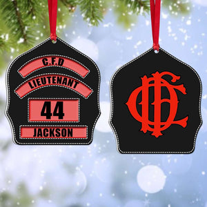 Fire Protection Fire Department Logo, Personalized Shape Ornament-Homacus