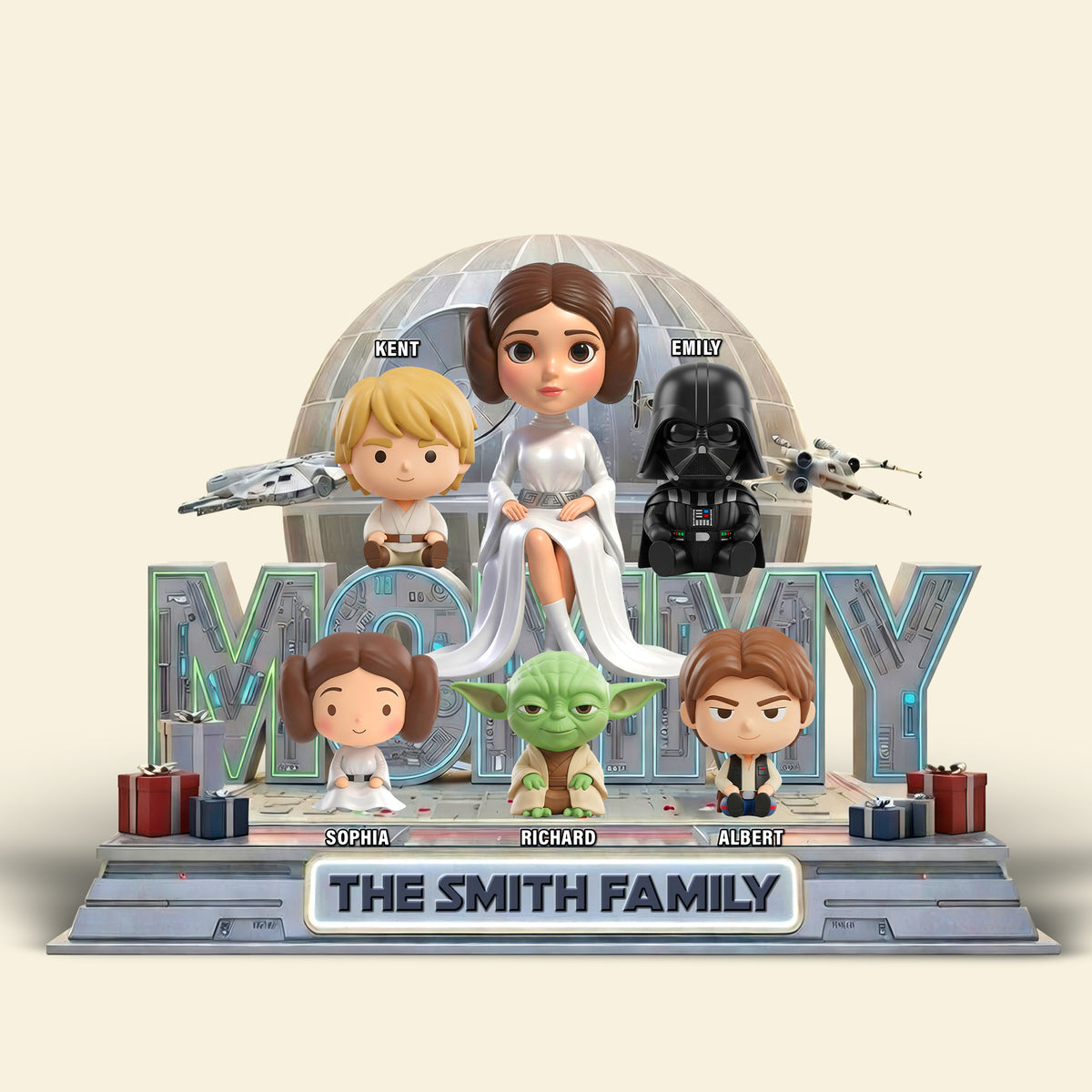 Cosmic Mom and Kids Acrylic Plaque - Personalized Gifts For Mom and Grandma 01ohqn110326-Homacus