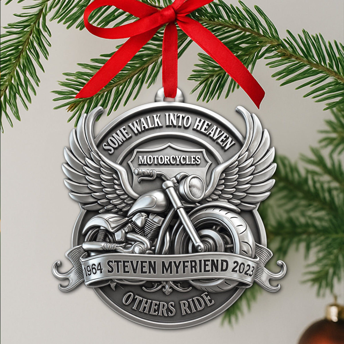 Some Walk Into Heaven Ornament - Personalized Heaven Gift For Motorcycles Lovers 03OHLU180825-Homacus