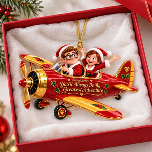 Cute Adventurous Couple Acrylic Ornament - Personalized Christmas Gifts For Couples 08tyqn210926-Homacus