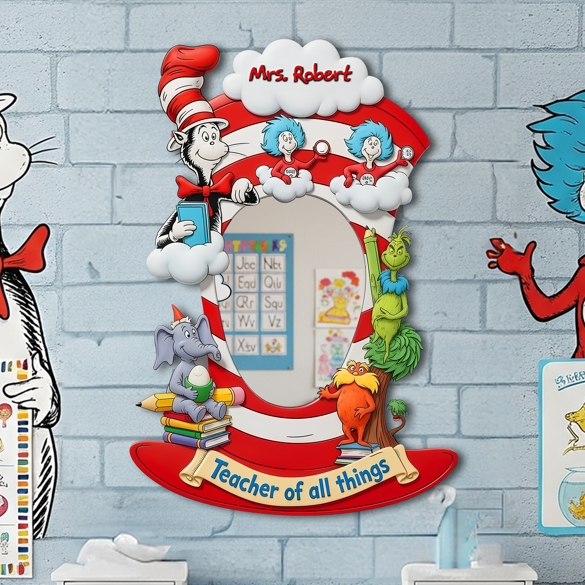 Whimsical Classroom Characters Mirror - Personalized Gifts For Teachers 06TGLU250725-Homacus