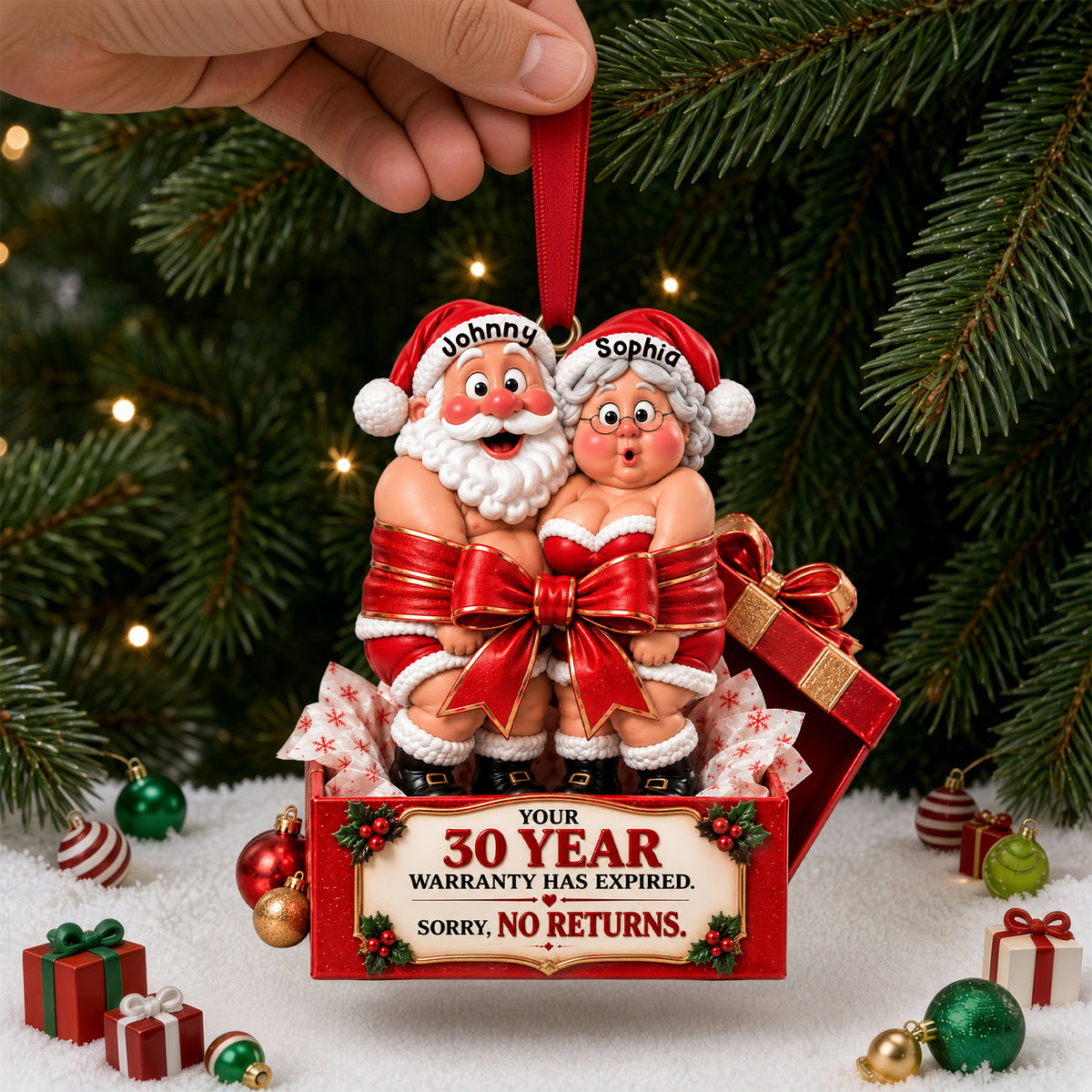 Partners In Sleigh Christmas Ornament - Personalized Gifts For Couple 02NALU210926